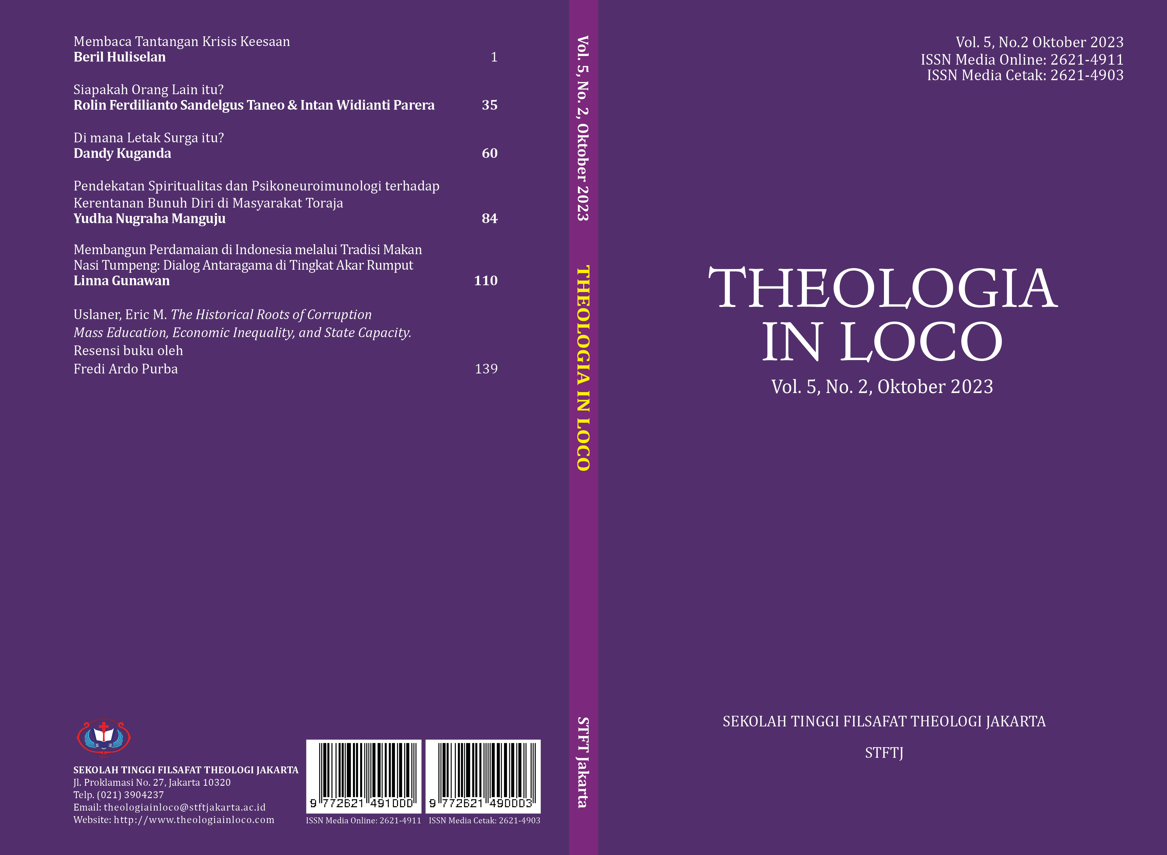 					View Vol. 5 No. 2 (2023): Theologia in Loco
				