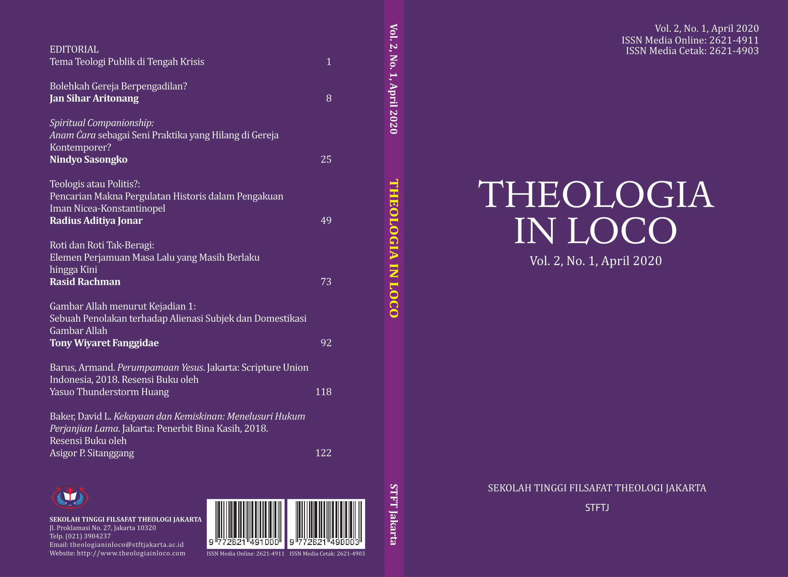 Theologia in Loco Vol. 2 No. 1 April 2020
